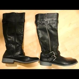Fergalicious by Fergie Black Moto Boots Size 10